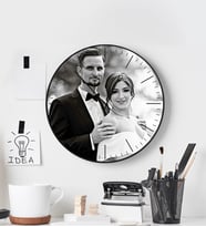 eJOYA Kendin Tasarla Fotoğraflı Duvar Saati 111250 (Siyah - Beyaz)