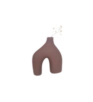 Livava Stoneware Seramik Vazo, 20X17 (Kahverengi)