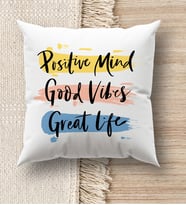 BK Gift Hayat Mottosu Tasarımlı Beyaz Kırlent Yastık, Ev Hediyesi, Ev Dekorasyonu, Dekoratif Hediye (Model 4)