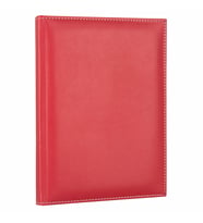 DERİ KAPAK DEFTER AJANDA TARİHSİZ DÜZ 17X24 CM (Kırmızı)