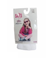 Saks Mikro 50 Kız Çocuk Külotlu Çorap (Beyaz)