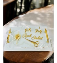 Promise Beyaz Söz Nişan Tepsisi (Mavi)