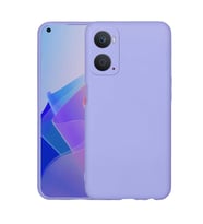 Oppo A76 Kılıf Kamera Korumalı iÇi Süet Dokulu Lansman Tipi Silikon (Lila)