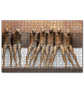 Cakapuzzle Çamur Heykeller Omuz Omuza Puzzle Yapboz MDF (Ahşap) (255 Parça)