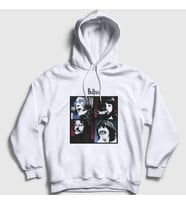 Presmono Unisex Beyaz Band The Beatles Kapüşonlu Sweatshirt 114350tt (Beyaz)