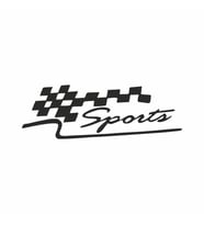 Sports Sticker siyah 20x6 CM (Siyah-Siyah)