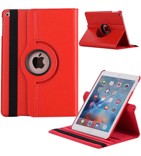 Apple iPad 5 Nesil / 6 Nesil / Air / Air 2 / Pro Uyumlu 9,7 inç Döner Standlı Tablet Kılıfı (Kırmızı)