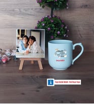 Anneler Günü Hediyesi Fotoğraflı Dekoratif Taş, Kupa Bardak Beyaz Hediye (Model 5)