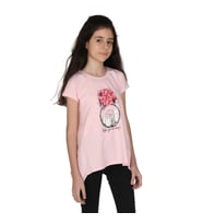 Toontoy Kız Çocuk Parfüm Nakışlı T-Shirt (Pembe)