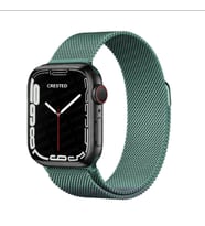 Uyumlu Model Apple Watch 42mm 44mm 45mm 49mm Kordon Milano Loop Metal Kordon 1/2/3/4/5/6/se/7 (Çam Yeşili)