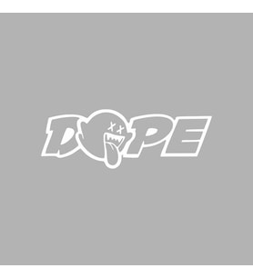 Dope Araba Sticker siyah 15x5 CM (Beyaz)