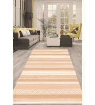 Dijital Kaymaz Taban Yıkanabilir Modern Renkli Salon Halısı Mutfak Halısı Yolluk ND-HT-1002 (Krem)