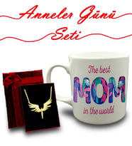 Anneler Gününe Özel Kupa & Mikail Melek Kolye Hediye Seti (Model 2)