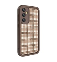 Galaxy S24 Kılıf Kamera Korumalı Baskılı Arka Yüzey Klas Kılıf (Açık Kahverengi)