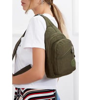 Unisex Su Geçirmez Krinkıl Çapraz Askılı Bel Omuz Çanta Göğüs Seyahat Günlük Bodybag  (Haki)