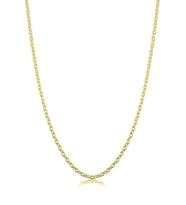 Kadın Gümüş Ince Forse Zincir Gümüş Kolye Özel 0.70mm Mücevher (Gold)