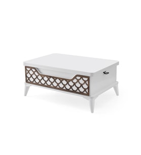 SEFA HOME 2 ÇEKMECELİ SİHİRLİ SEHPA 1299R (Beyaz)