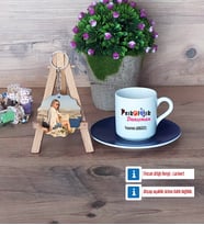 Psikolojik Danışman Türk Kahvesi Fincanı Ahşap Altlıklı ve Fotoğraflı Ahşap Anahtarlık Hediye Psikolojik Danışmana Hediye (Model 4)