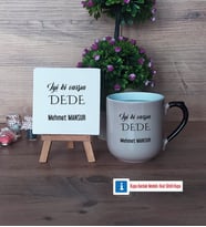Dedeye Hediye Dekoratif Taş, Kupa Bardak Kırmızı Hediye (Model 9)