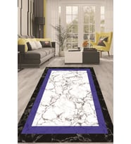 Dijital Kaymaz Taban Yıkanabilir Modern Renkli Salon Halısı Mutfak Halısı Yolluk ND-HT-806 (Lacivert)