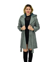 Kadın Pıtırcık Uzun Kaşe Kaban BGL-ST04122 (Yeşil)