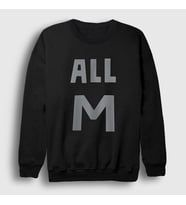 Presmono Unisex Beyaz All M Anime Boku No Hero Academia Sweatshirt 233982tt (Siyah)