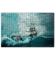 Cakapuzzle Dalgalar Arasında Gulet ve Bulutlu Gökler  Puzzle Yapboz MDF (Ahşap) (255 Parça)