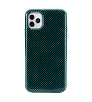 iPhone 11 Pro Kılıf Karbon Fiber Dizaynlı Vio Kılıf (Yeşil)