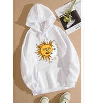 Unisex Larks' Tongues in Aspic Baskılı Sweatshirt (A.Beyaz)