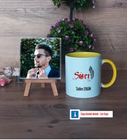 Savcı Fotoğraflı Dekoratif Taş, Kupa Bardak Beyaz Hediye (Model 7)