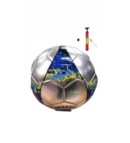 Parlak Dikişli Futbol Topu 5 Numara Şişirme Pompası Hediyeli (Füme)