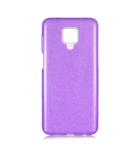 Xiaomi Redmi Note 9 Pro Kılıf Simli Parlak Shining Kapak (Mor)
