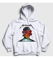 Presmono Unisex Beyaz Hardwired Metallica Kapüşonlu Sweatshirt 292460tt (Beyaz)