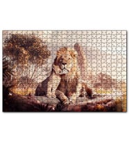 Cakapuzzle Doğada Aslan Ve Yavrusu Görseli  Puzzle Yapboz MDF (Ahşap) (1000 Parça)