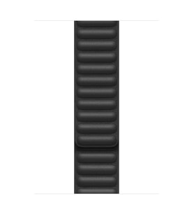 Microsonic Apple Watch Series 9 45mm Kordon Leather Link Band Turuncu (Siyah)