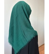 Poloist Bürümcül Koton Eşarp (Yeşil)