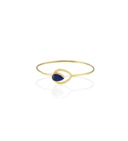 Kadir Jewellery 22 Ayar Altın Kaplama El İşçiliği Zirkon Taşlı Kadın Kelepçe Bilezik (Parlement)