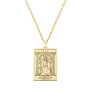 Kişiye Özel 925 Ayar Gümüş The High Priestess Tarot Kolye (Gold)