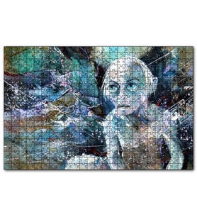 Cakapuzzle Gollum Suluboya Duvar Boyama  Puzzle Yapboz MDF (Ahşap) (255 Parça)