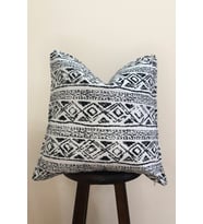 Deco Design Geometrik Desenli Boho Kırlent Kılıfı (Beyaz)