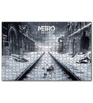 Cakapuzzle Metro Çıkışı Tarihi Binalar Karlı Raylar Görseli  Puzzle Yapboz MDF (Ahşap) (1000 Parça)