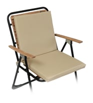 XPERMATE Arkalıklı Sandalye Minderi Su İtici Kumaş 40x40 cm Sünger Sırtlıklı Sandalye Minderi Bağcıklı (Bej)
