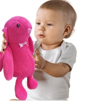 Uyku Arkadaşım PAPYONLU Uzun Kulak Bunny Peluş Tavşan 65 cm (Fuşya)