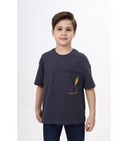 Toontoy Erkek Çocuk Baskılı Tişört (Füme)