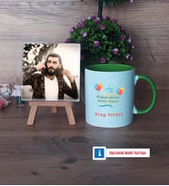 Doğum Günü Hediyesi Fotoğraflı Dekoratif Taş, Kupa Bardak Beyaz Hediye (Model 14)