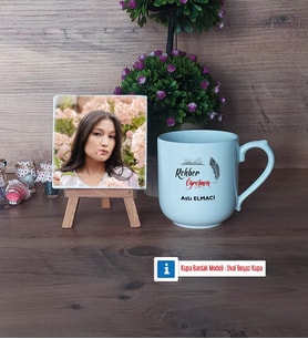 Rehber Öğretmen Fotoğraflı Dekoratif Taş, Kupa Bardak Beyaz Hediye (Model 5)
