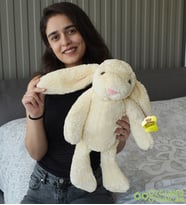 Özgüner Uyku Arkadaşım Tavşan 45 Cm Peluş Tavşan (Krem)