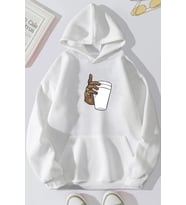 Dont Tupac Coffee Baskı Sweatshirt (A.Siyah)