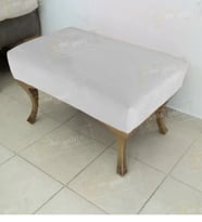 Puf Bench Orta Sehpa 75 cm (Beyaz)