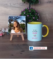 Doğum Günü Hediyesi Fotoğraflı Dekoratif Taş, Kupa Bardak Beyaz Hediye (Model 7)